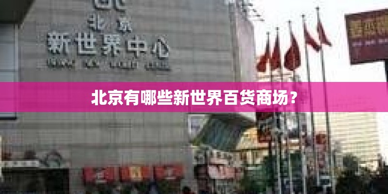 北京有哪些新世界百货商场？