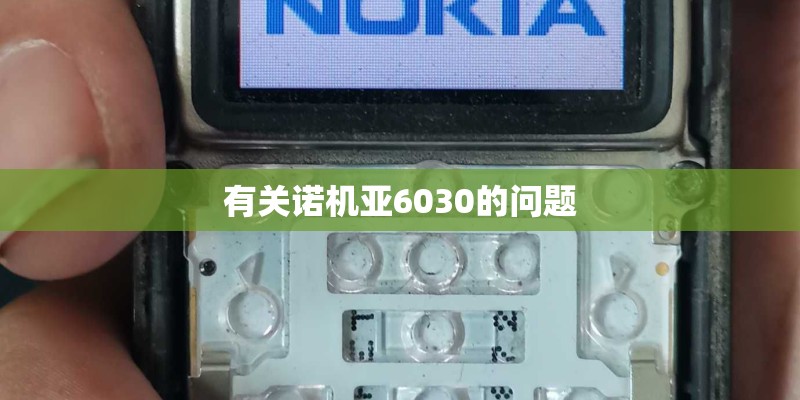 有关诺机亚6030的问题
