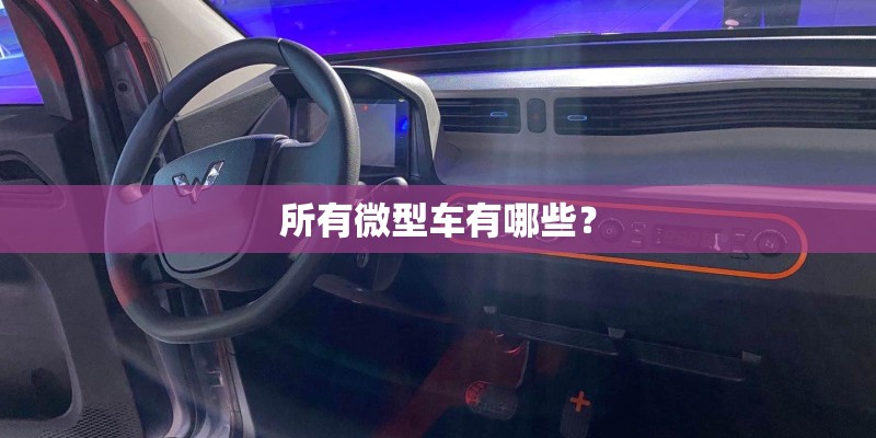 所有微型车有哪些？